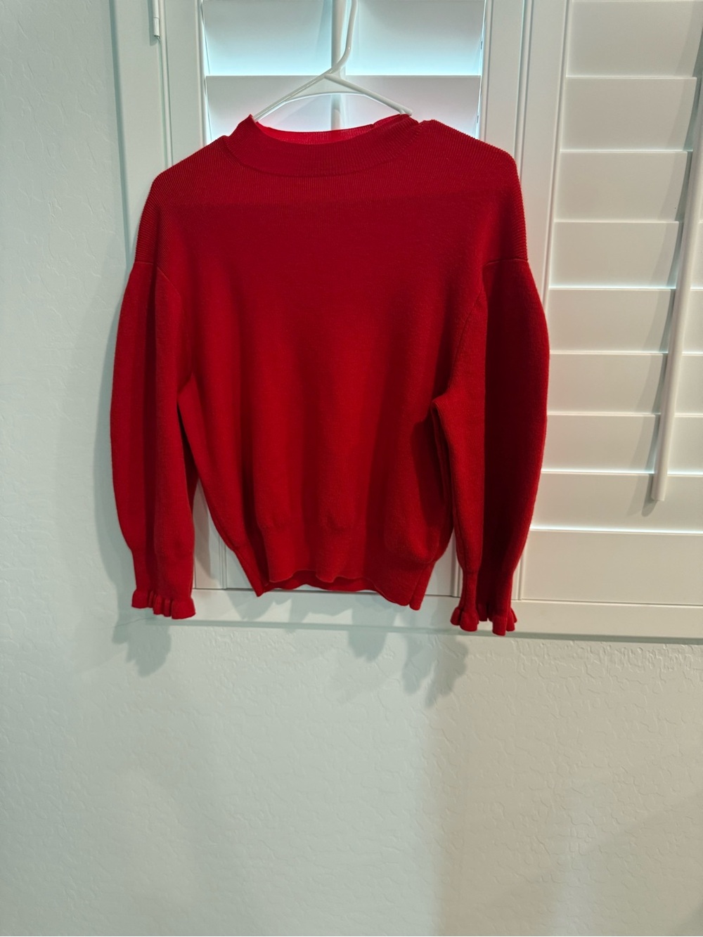 Madewell Bright Red Crewneck Sweater